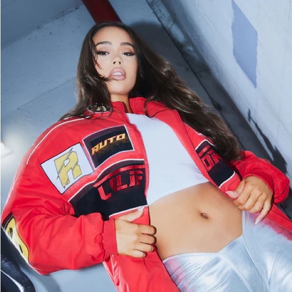 Red Racing Jacket with Patches - Picture 3 of 8